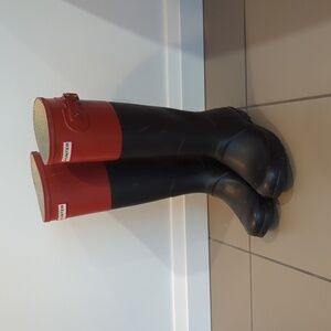 Orange and Black Hunter Rain Boots